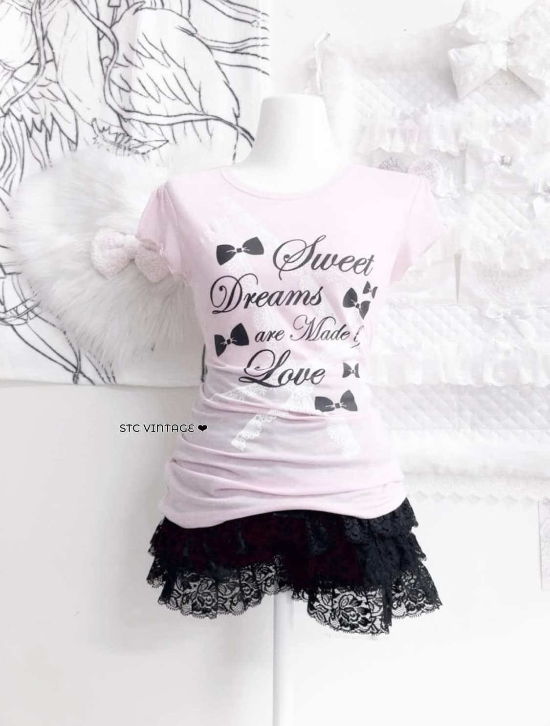 히메갸루 러블리 핑크 반팔 티셔츠  상품이미지1