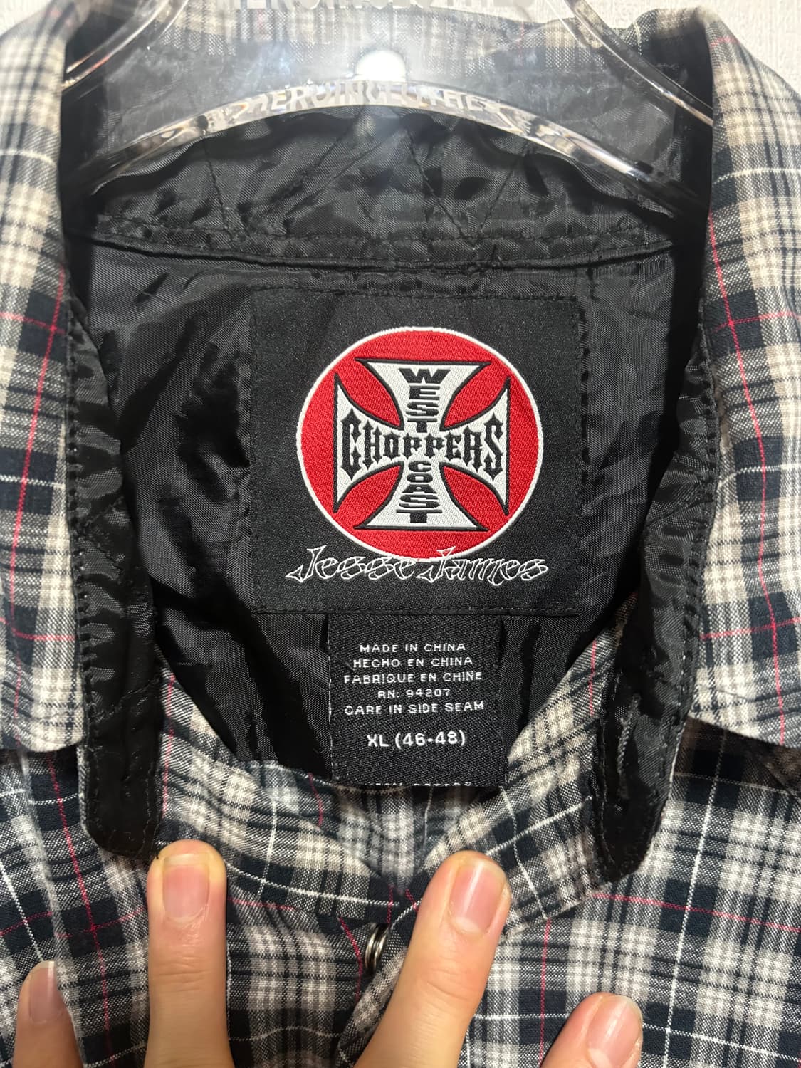 [XL] 90's West Coast Choppers 웨스턴 체크셔츠 상품이미지5