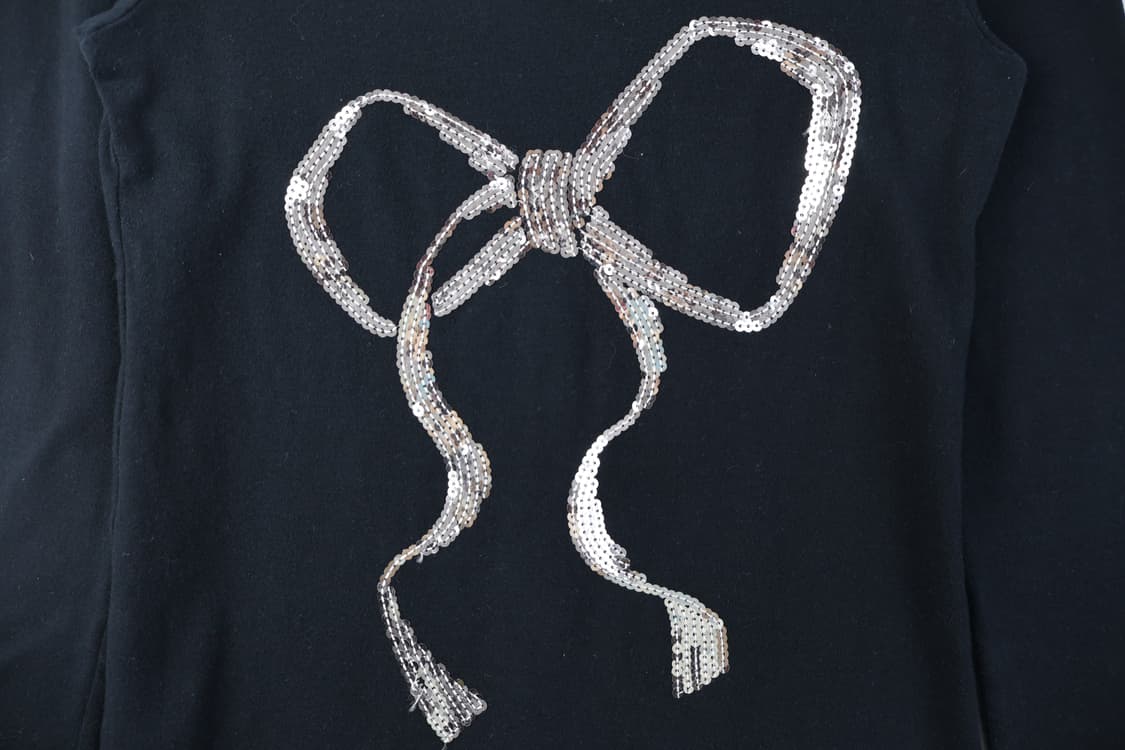Jpn Ribbon Spangle detail long sleeve 상품이미지6