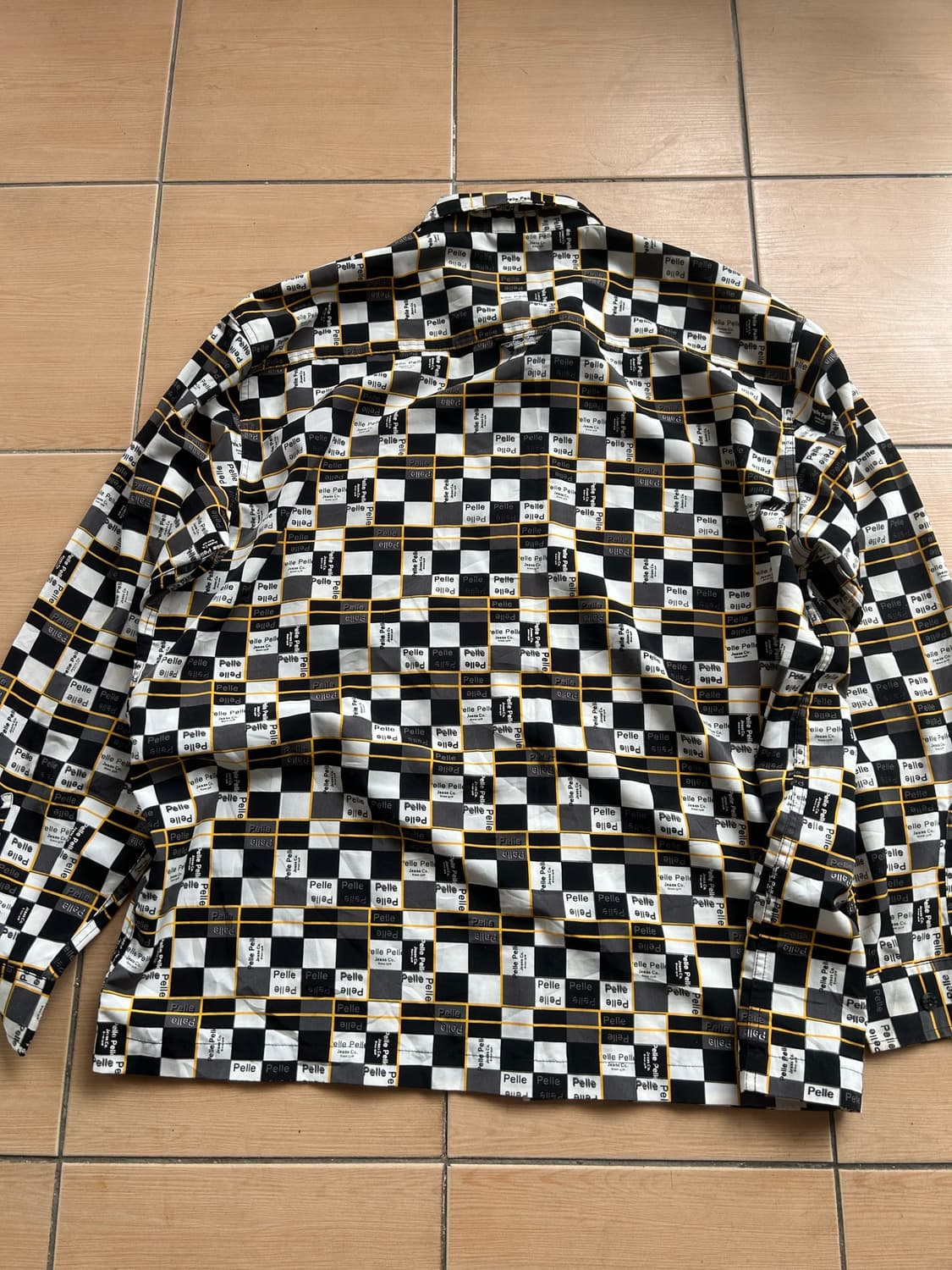 90’s 펠레펠레 체커보드 오버사이즈 셔츠 상품이미지4