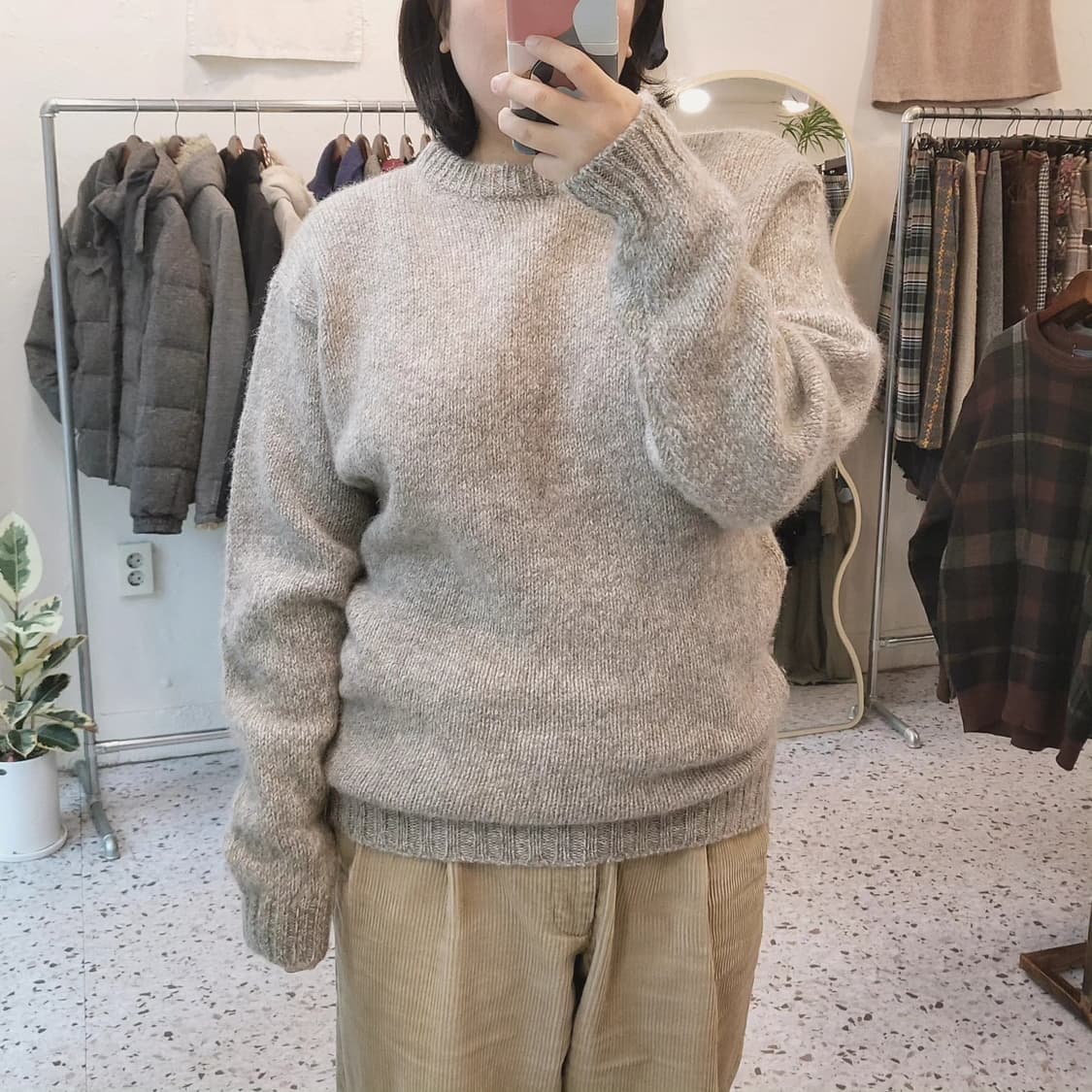 Seahole 뉴울 오트밀 스웨터 L 상품이미지1