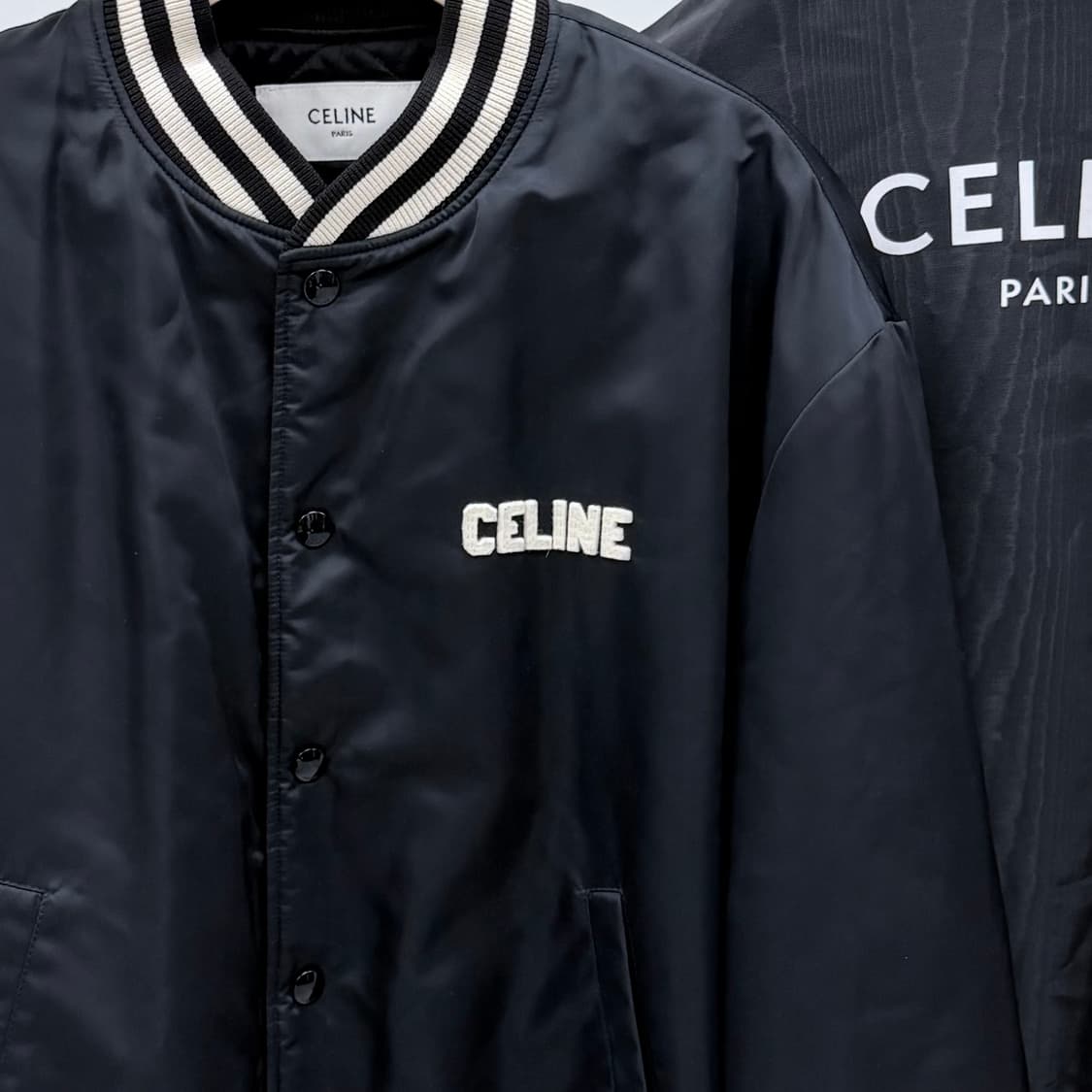 [A+급/48] 셀린느 나일론 테디 봄버 블루종 자켓 블랙 상품이미지2