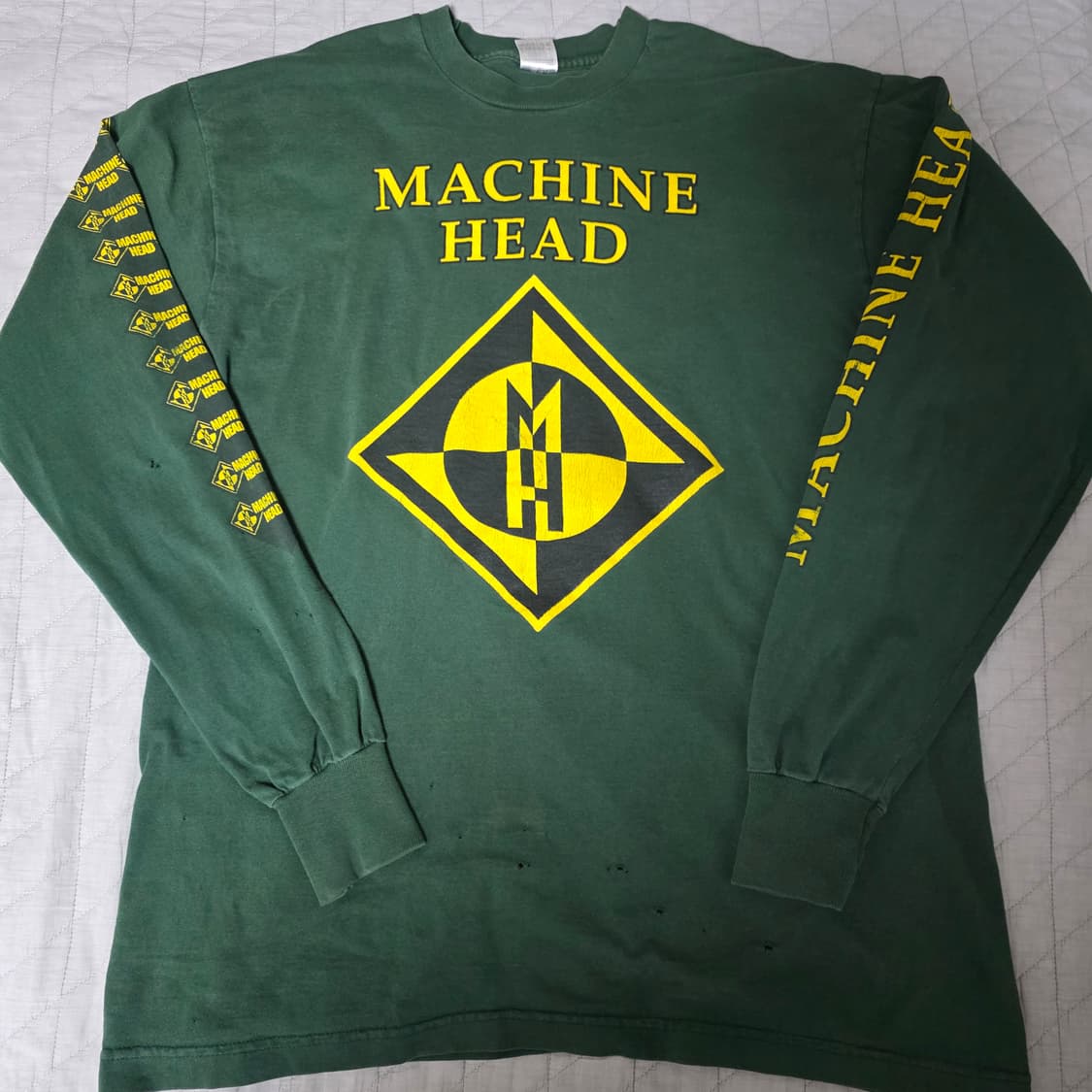 [XL] 90s 머신헤드 빈티지 밴드티 그린 롱슬리브 상품이미지2