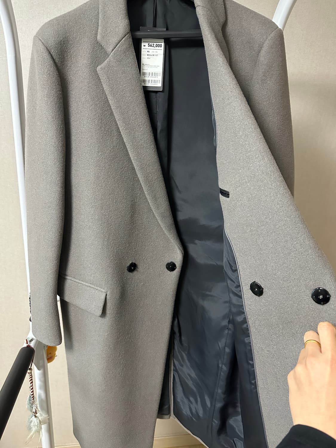 앤드지 지오지아 롱코트 95 그레이 상품이미지3