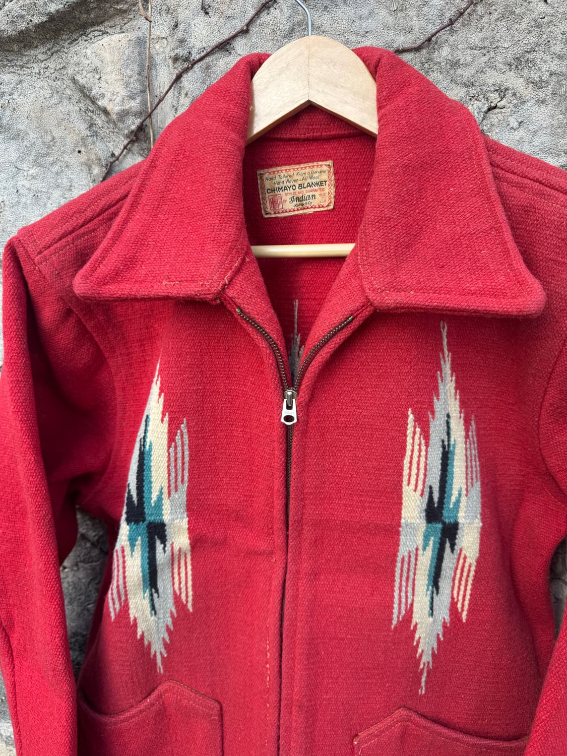 인디언 모터사이클 빈티지 30~40s 복각 오르테가 치마요 자켓 레드 상품이미지6