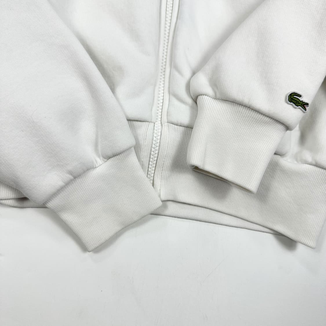 라코스테 여성 헤비코튼 후드집업 화이트 여성L 상품이미지4