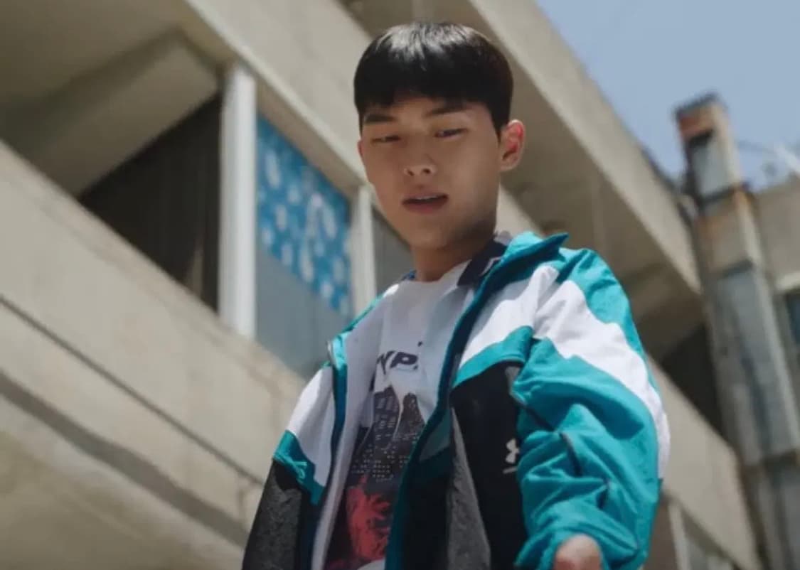 약한영웅 안수호 최현욱 언더아머 블랙/화이트 바람막이 자켓 상품이미지5