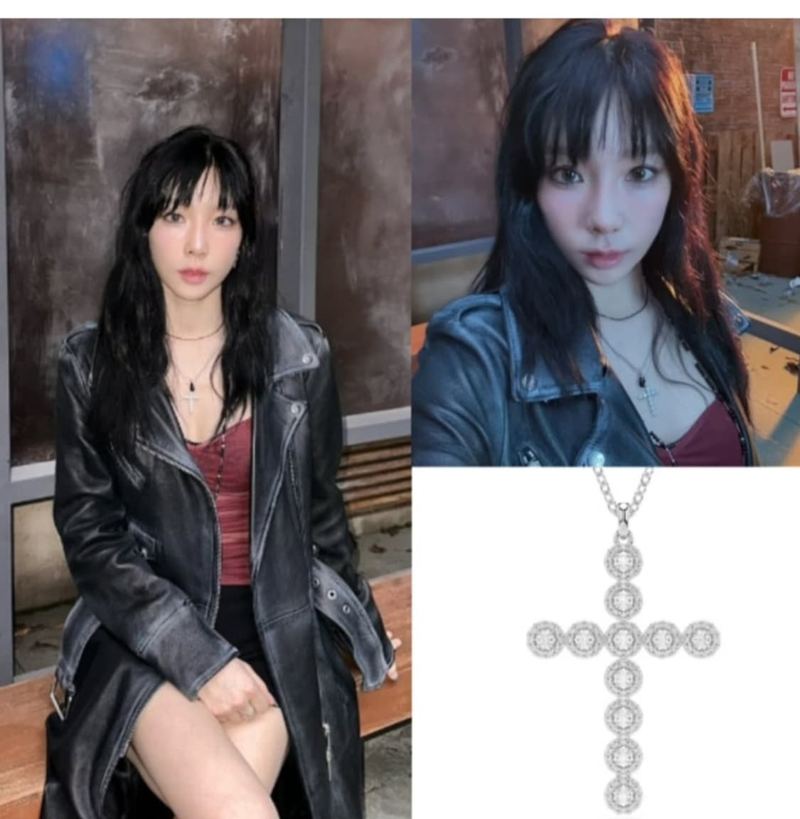 새제품)스와로브스키 태연 십자가 목걸이 정품 상품이미지1