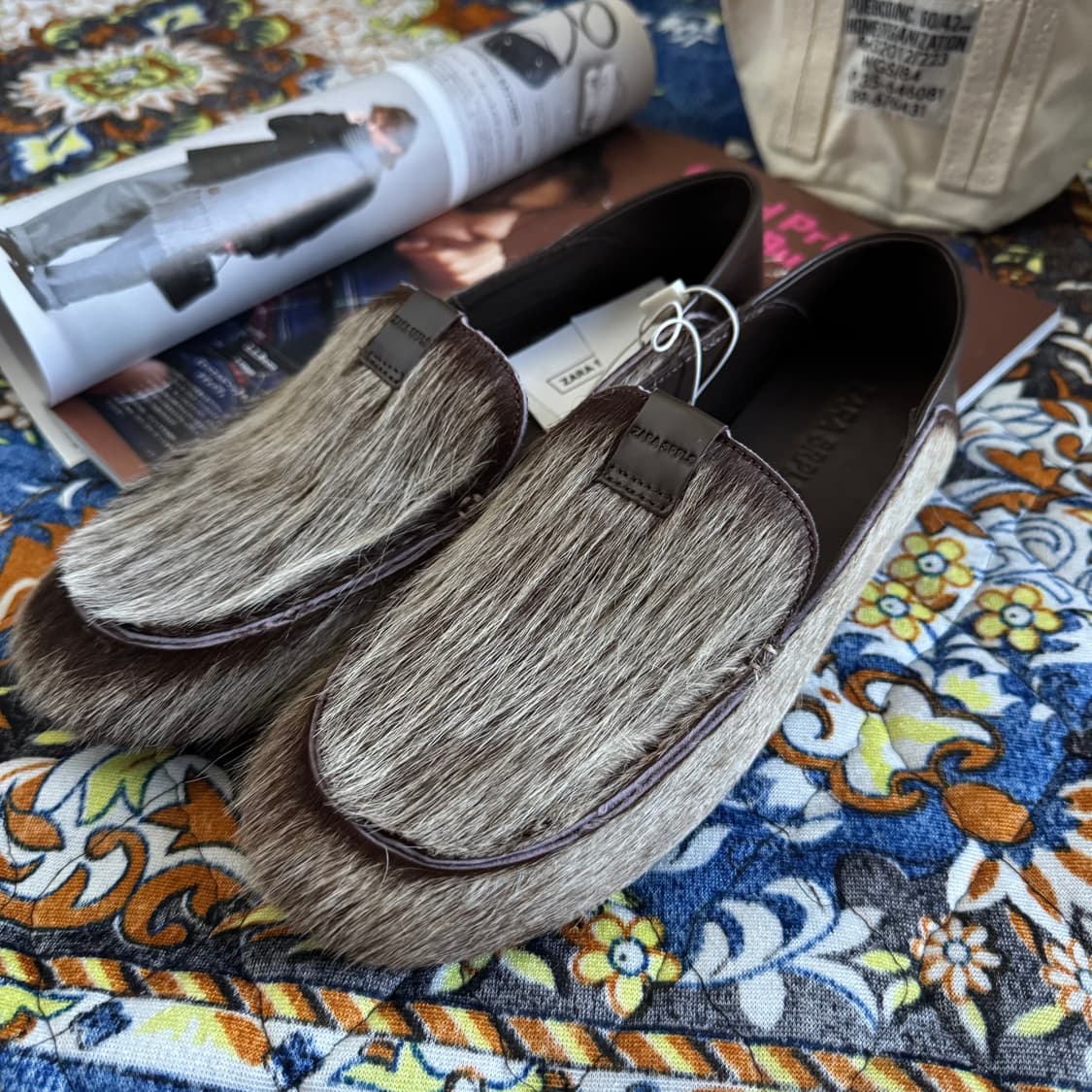 리얼 양가죽 모피 헤어리 퍼 레더 단화 로퍼 상품이미지2