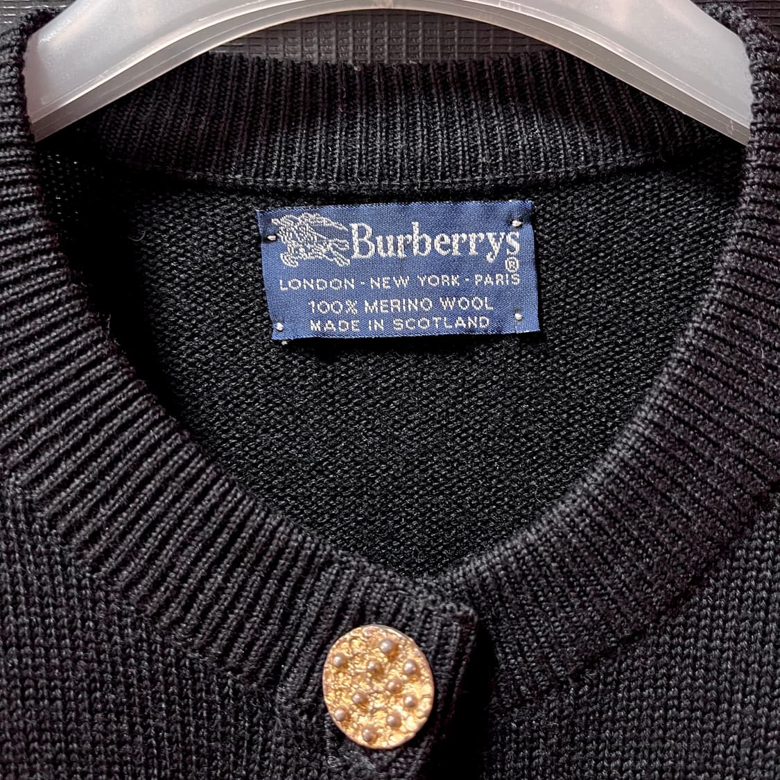 버버리 스코틀랜드 울 금장 버튼 가디건 Ballantyne 메이드 상품이미지2