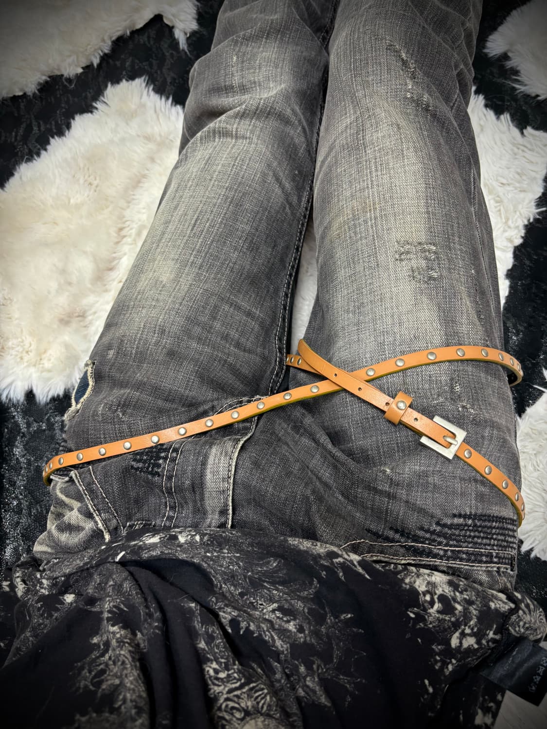 [Y2K accessories] Brown Stud Detail Laye 상품이미지1