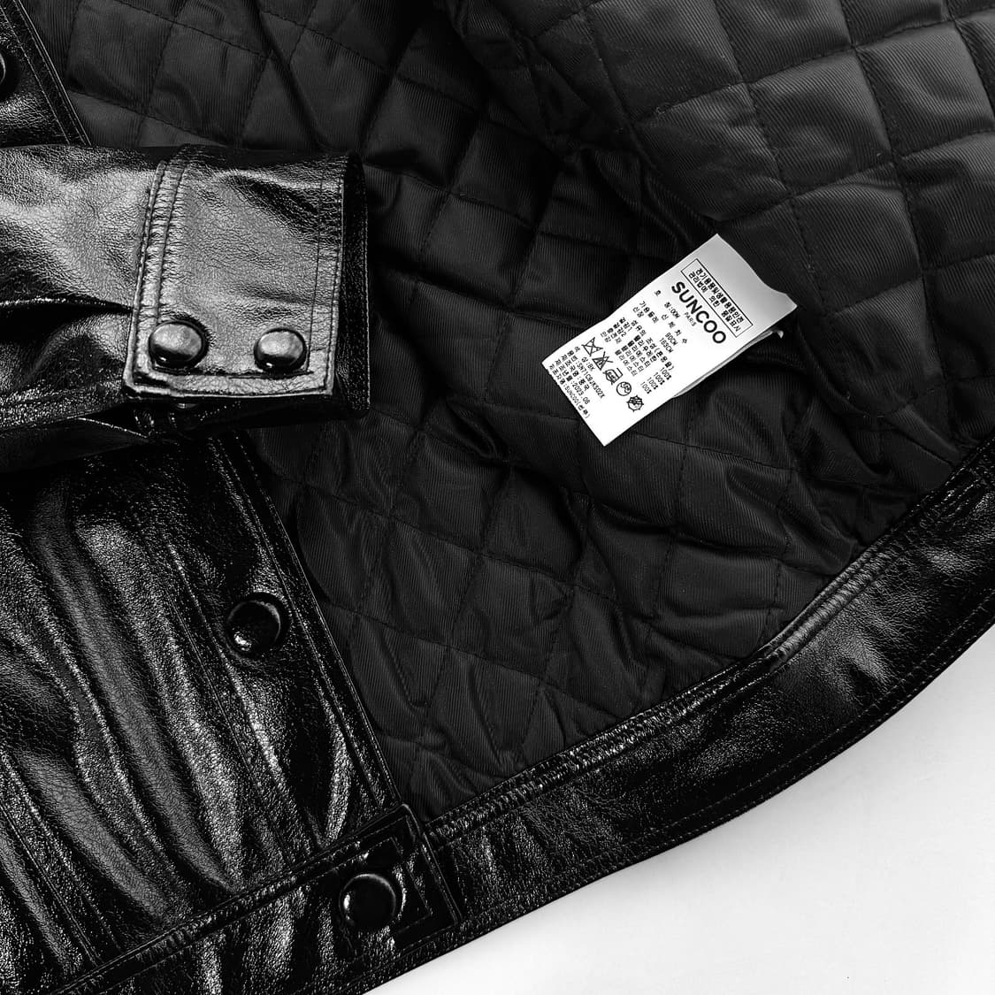 썬쿠 SUNCOO 23 페이크 레더 자켓 상품이미지3