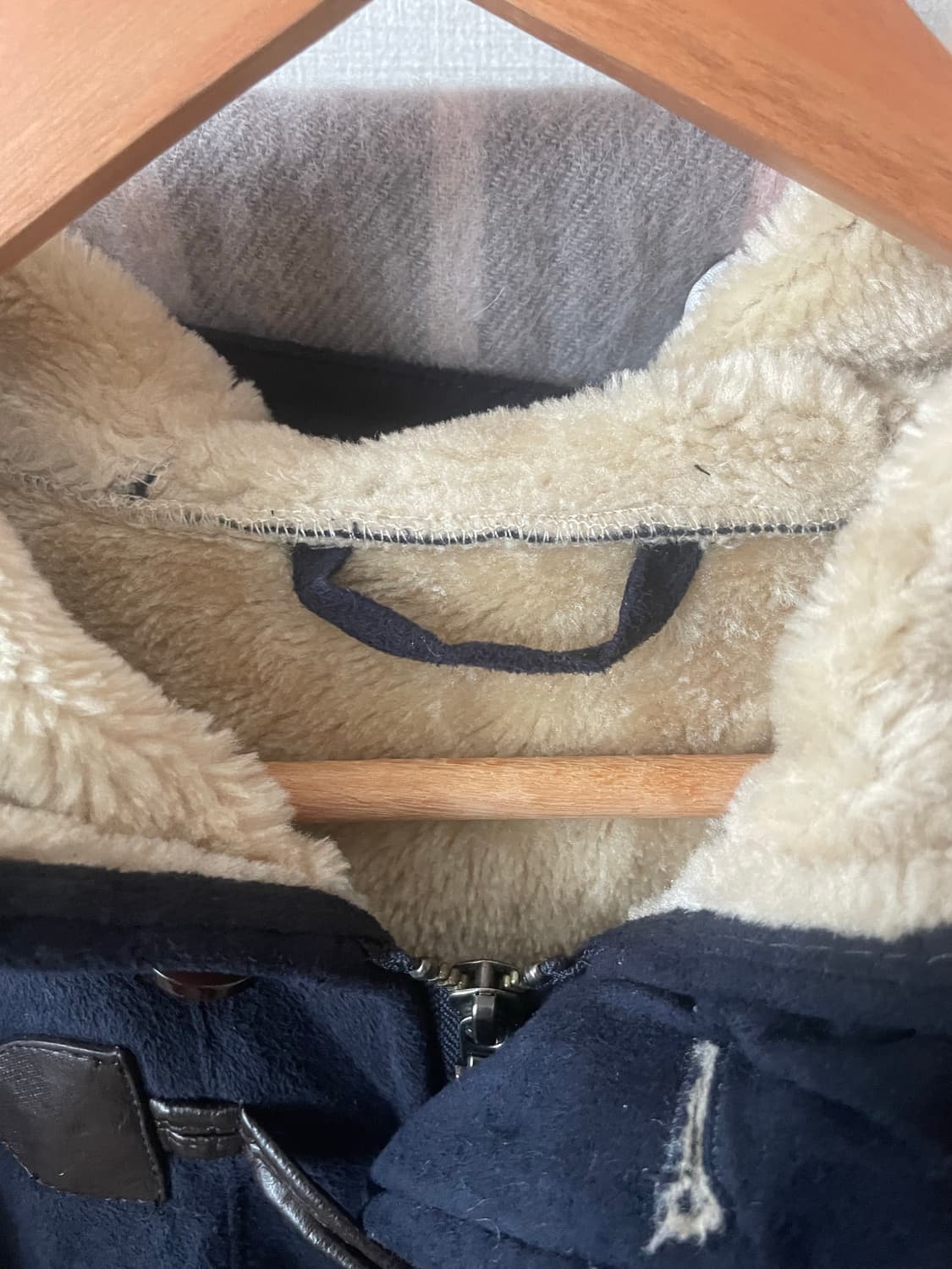 모리걸 빈티지 네이비 떡볶이 퍼 무스탕 💛💙 상품이미지2