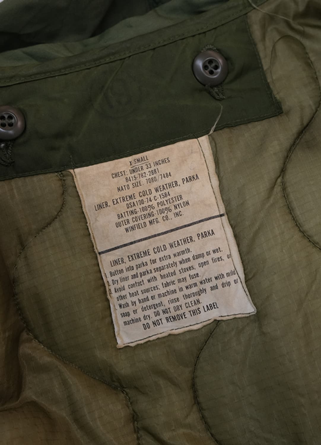 80s 밀리터리 m65 파카 xs  상품이미지10