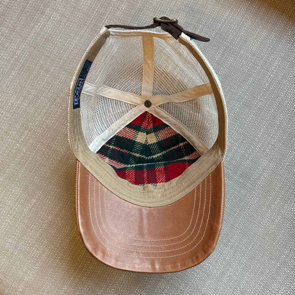 폴로 랄프로렌 레더 빌 플래드 트러커 캡 상품이미지5