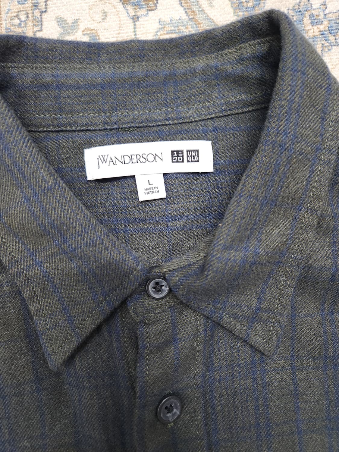JW앤더슨 X 유니클로 투 포켓 플란넬 셔츠 L 상품이미지2