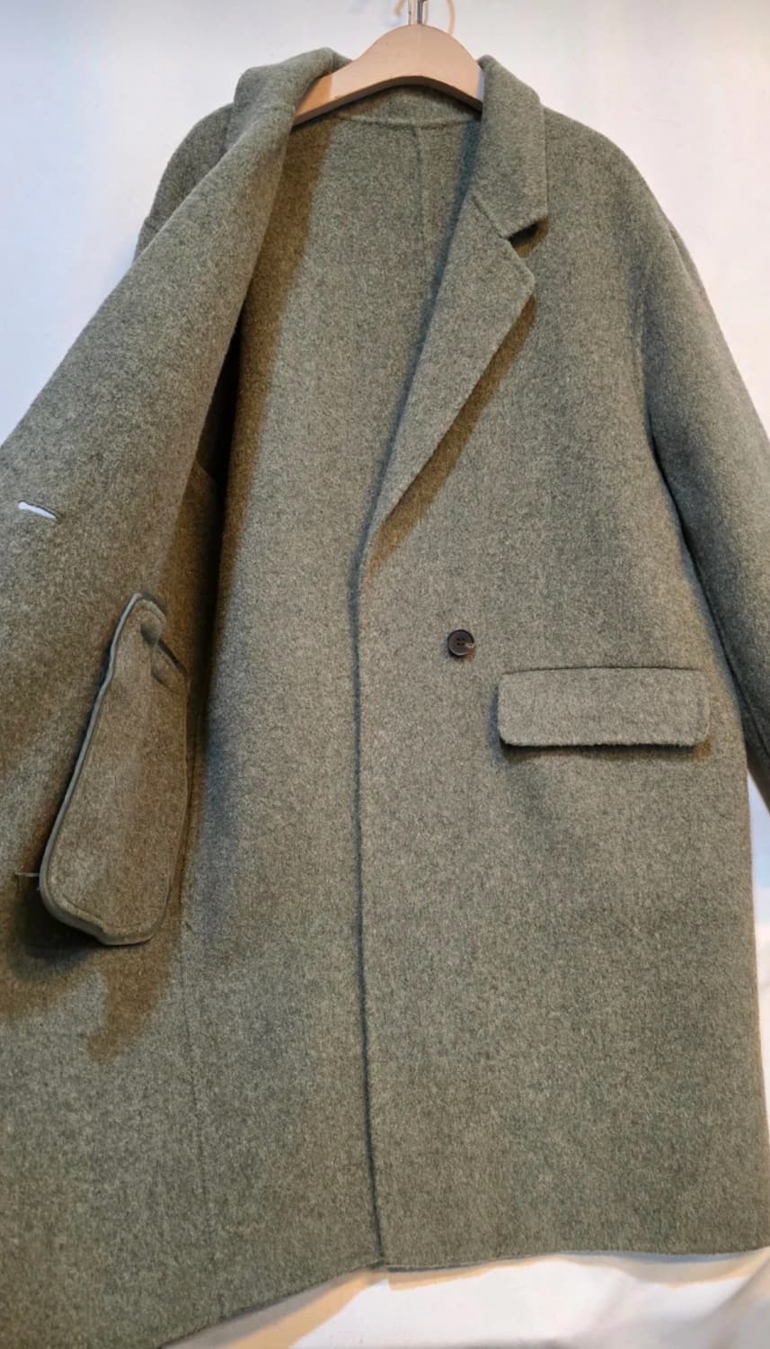 ALL&SUNDRY 올앤선드리 카키그레이 울 모직코트 상품이미지4