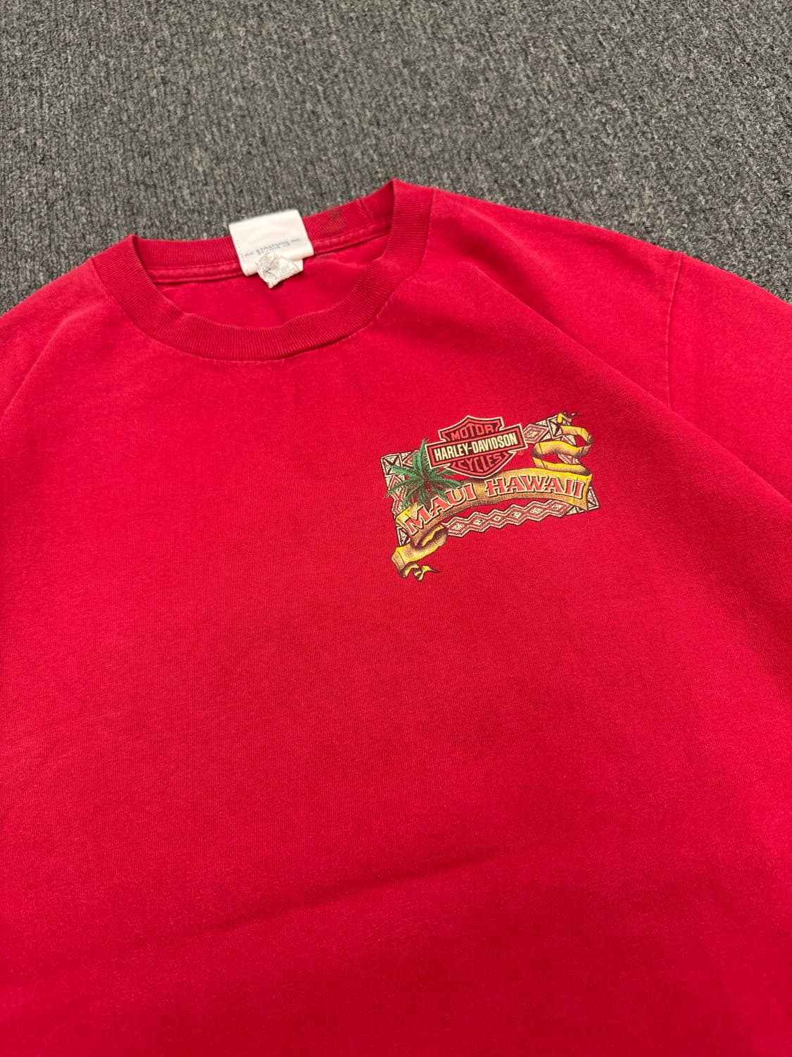 M)할리데이비슨 빈티지 프린팅 Maul Hawaii 반팔 상품이미지2