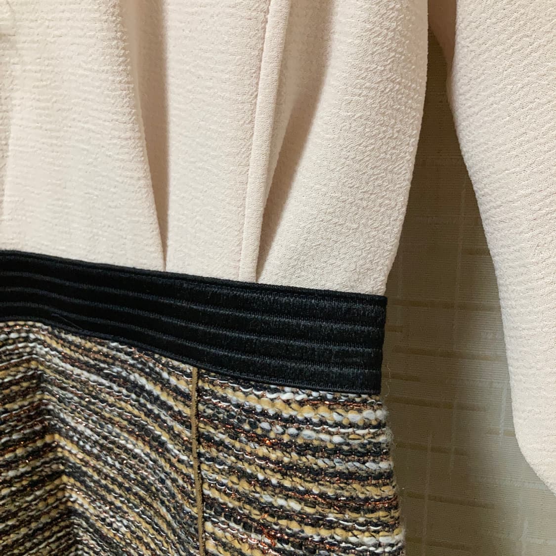 [새제품] 시스템 트위드 배색 원피스 하객룩 상품이미지5