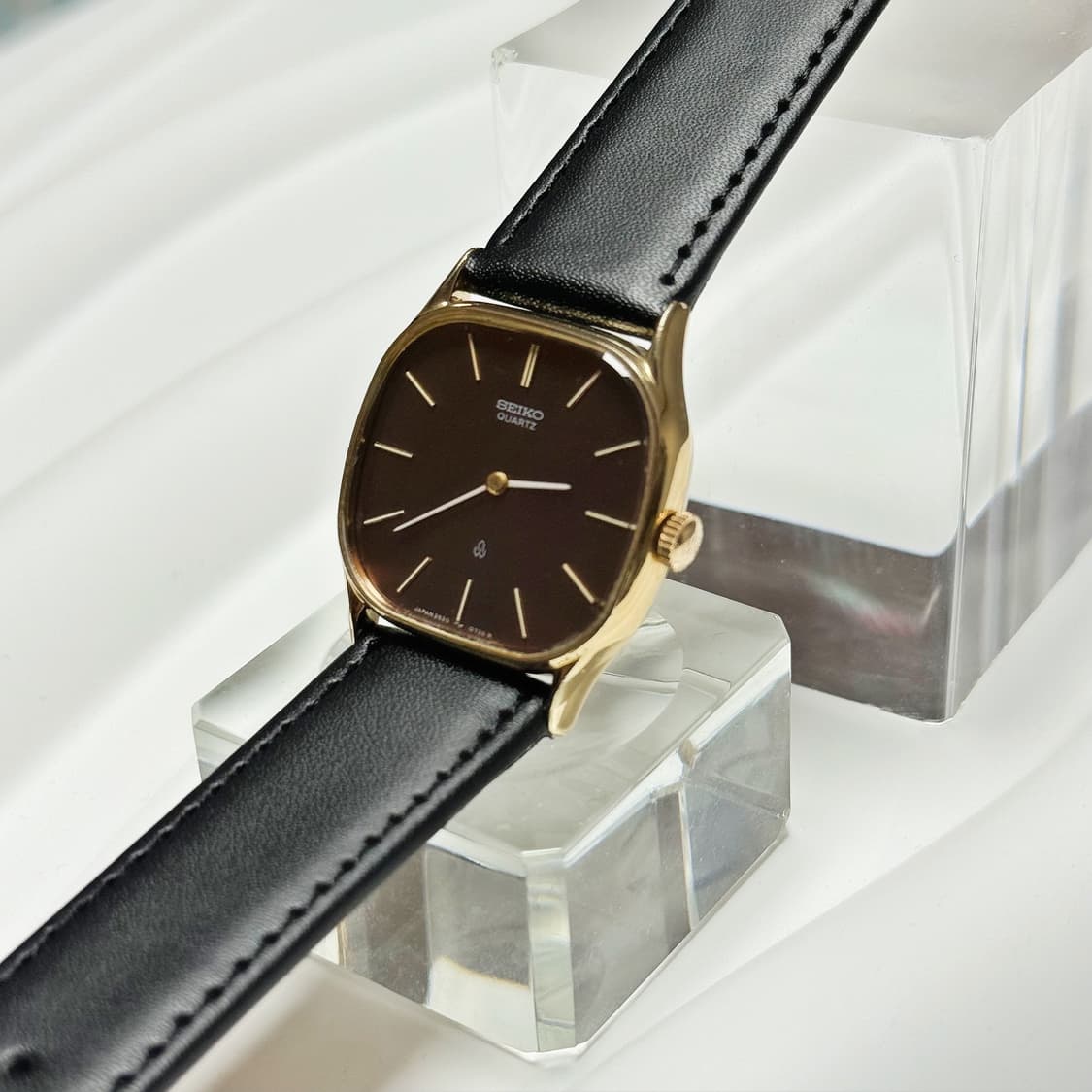 80's90's 빈티지 세이코 브라운 다이얼 드레스 워치 상품이미지4