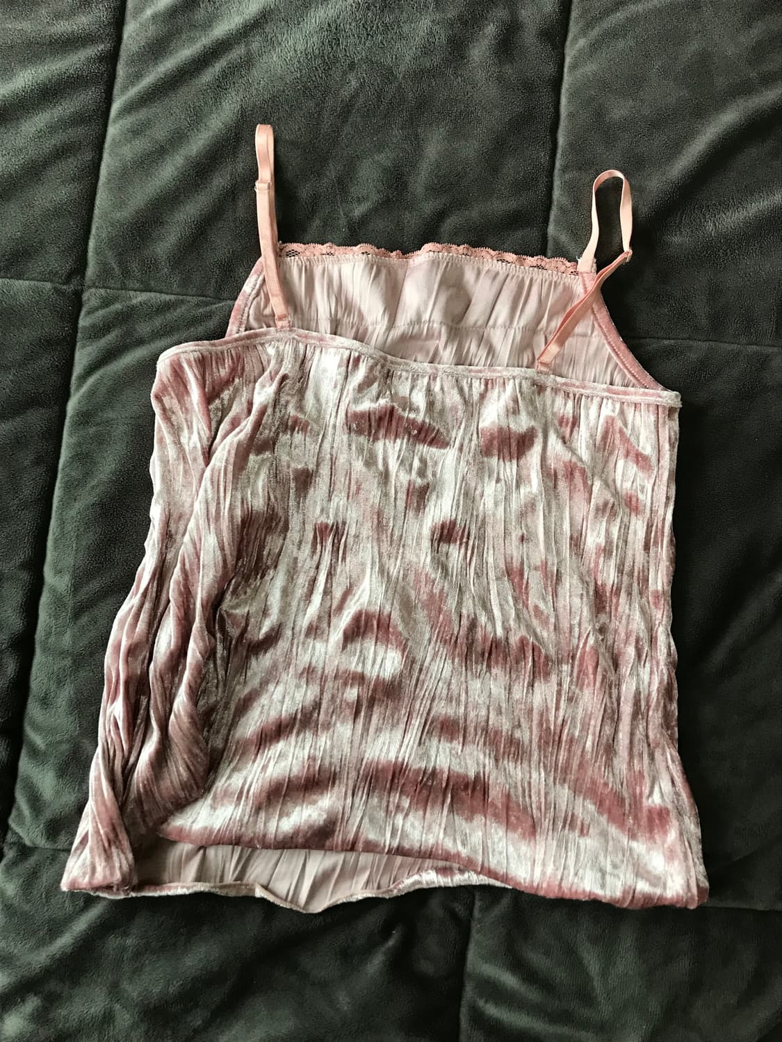 핑크 레이스 벨벳 나시 상품이미지2