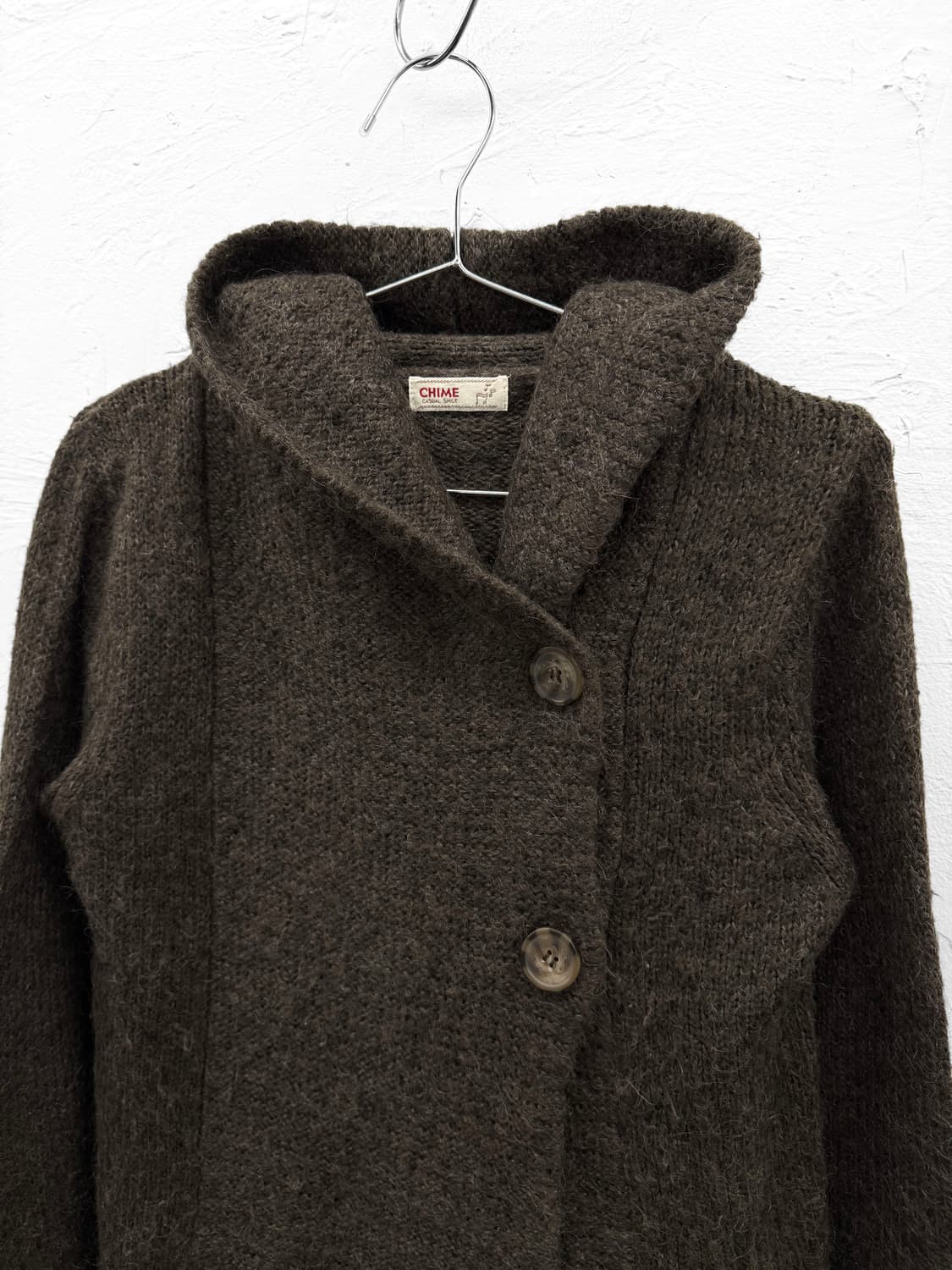 chime 모헤어 니트 후드 가디건 상품이미지2