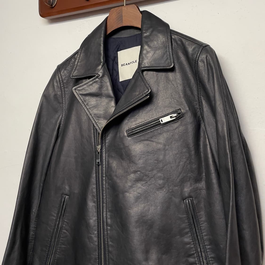 빈폴 (우먼) 램스킨 레더 라이더 자켓   상품이미지2