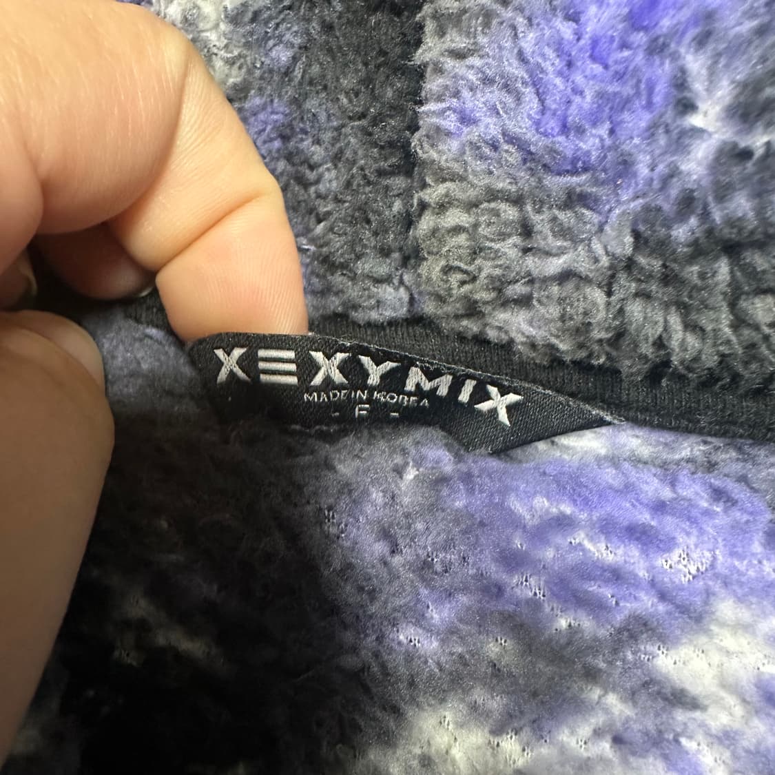 ✨ (바배) 젝시믹스 빅로고 쉐르파 플리스 아노락 반집업 상품이미지3