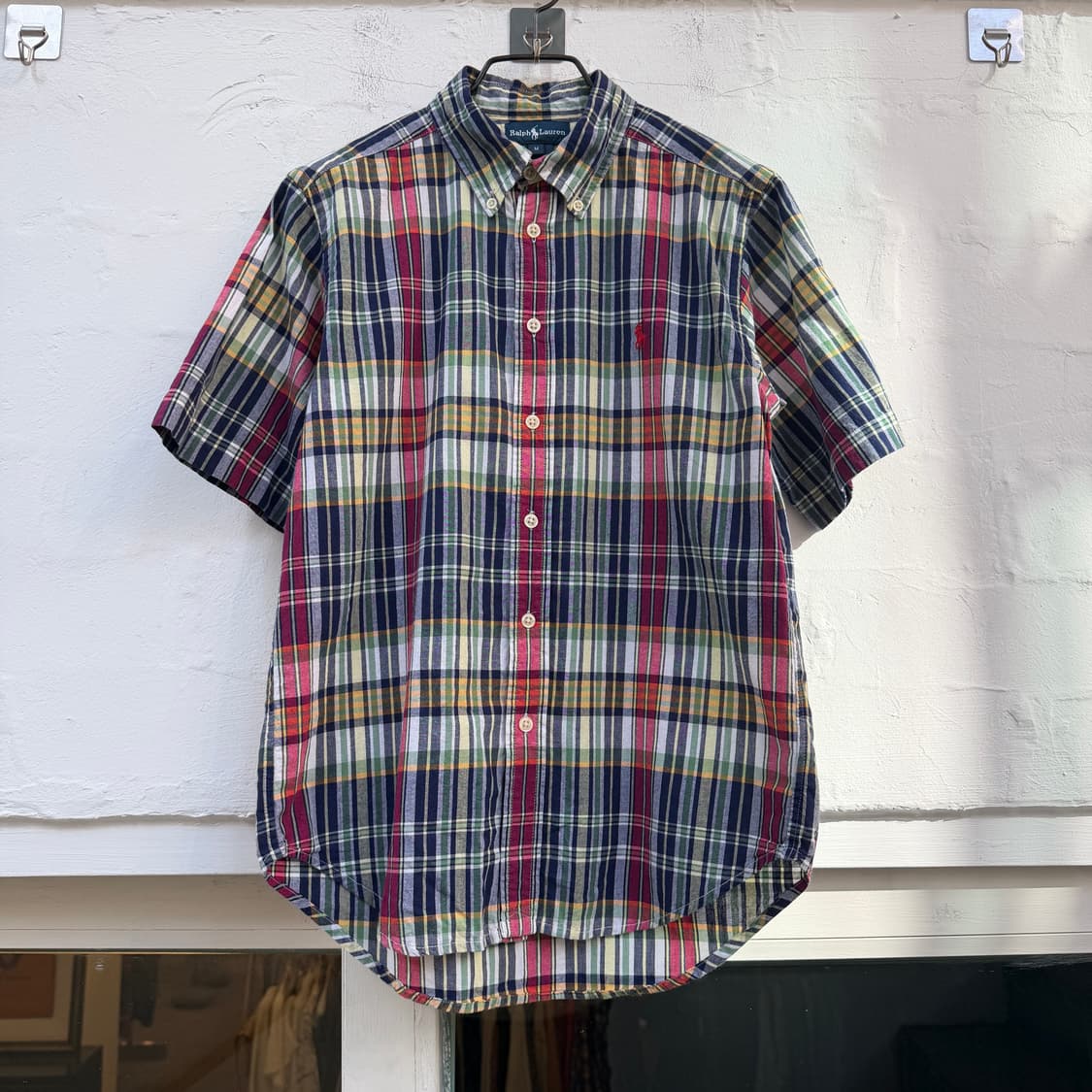 Ralph Lauren 랄프로렌 반팔 버튼다운 체크셔츠 주니어 M 상품이미지1