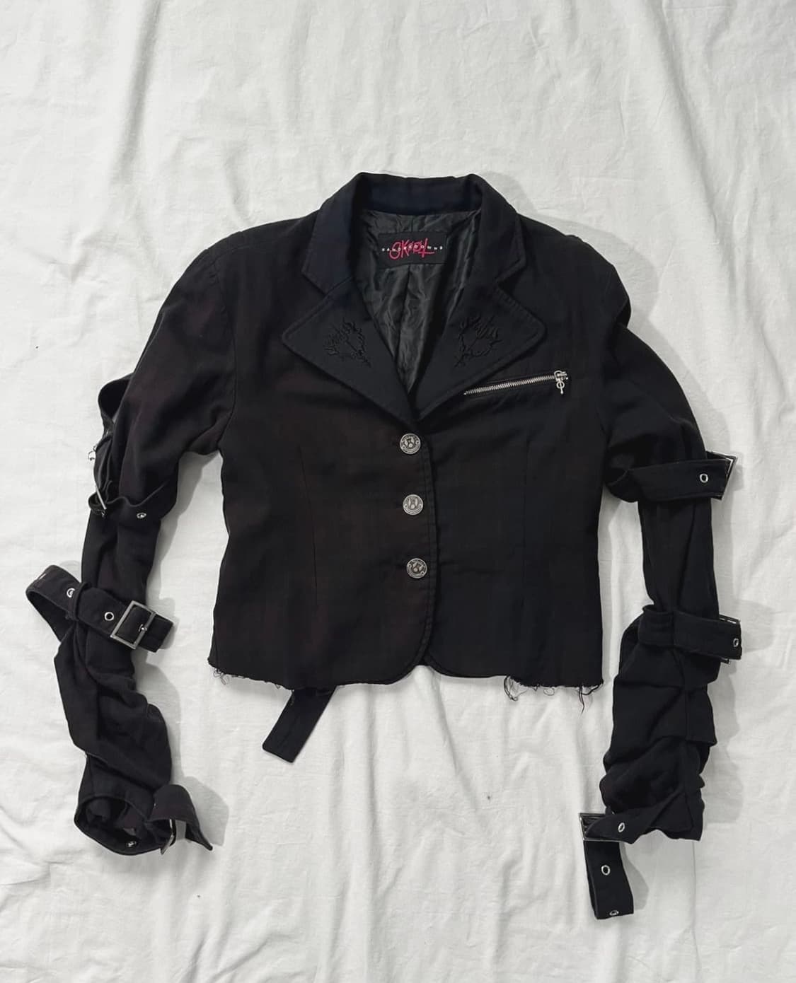 Skoot 스쿠웃 본디지 크롭컷 벨트 자켓 펑크룩 락시크 상품이미지4