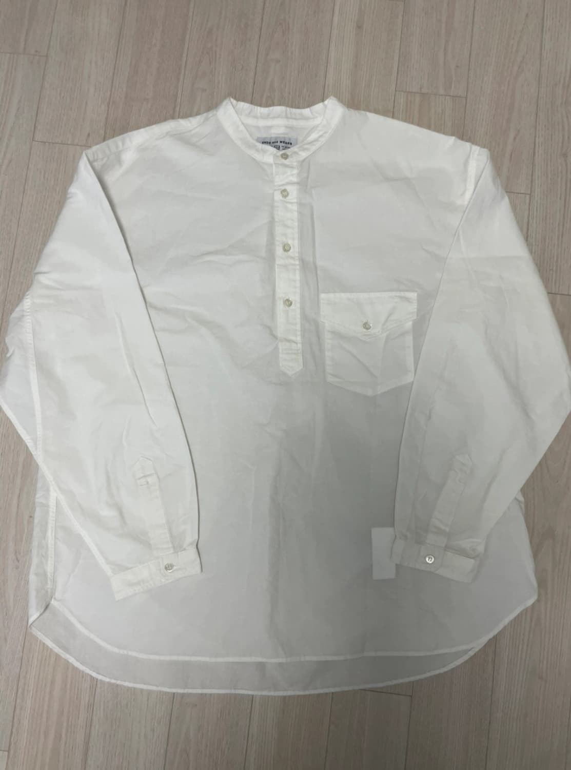 엔즈앤드민즈 P/O Band Collar Shirts 새상품 상품이미지1