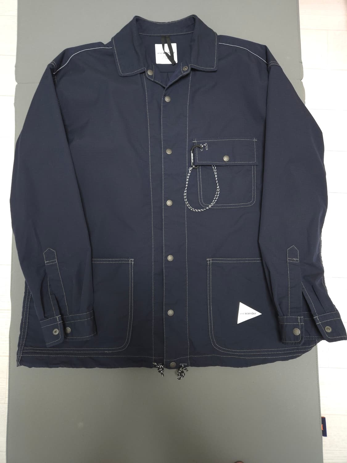 23SS, 앤드원더 립셔츠 자켓 네이비 L 상품이미지3