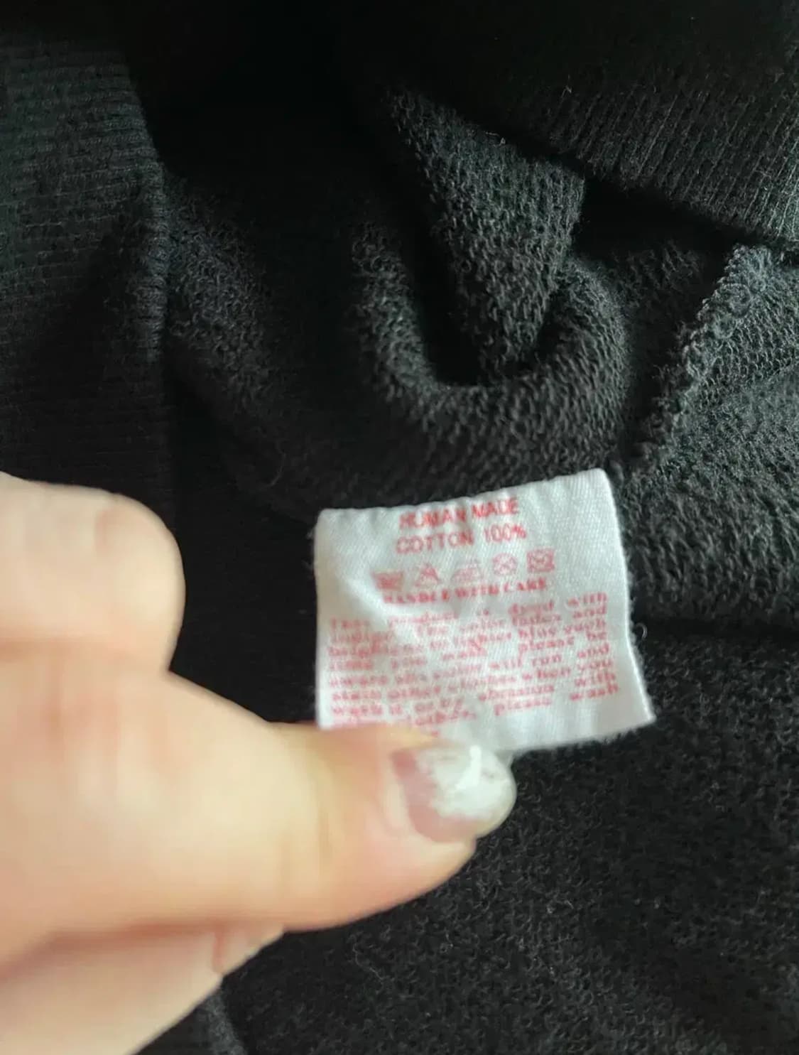 Human made 휴먼메이드 검정색 후드티 프린팅 상품이미지5