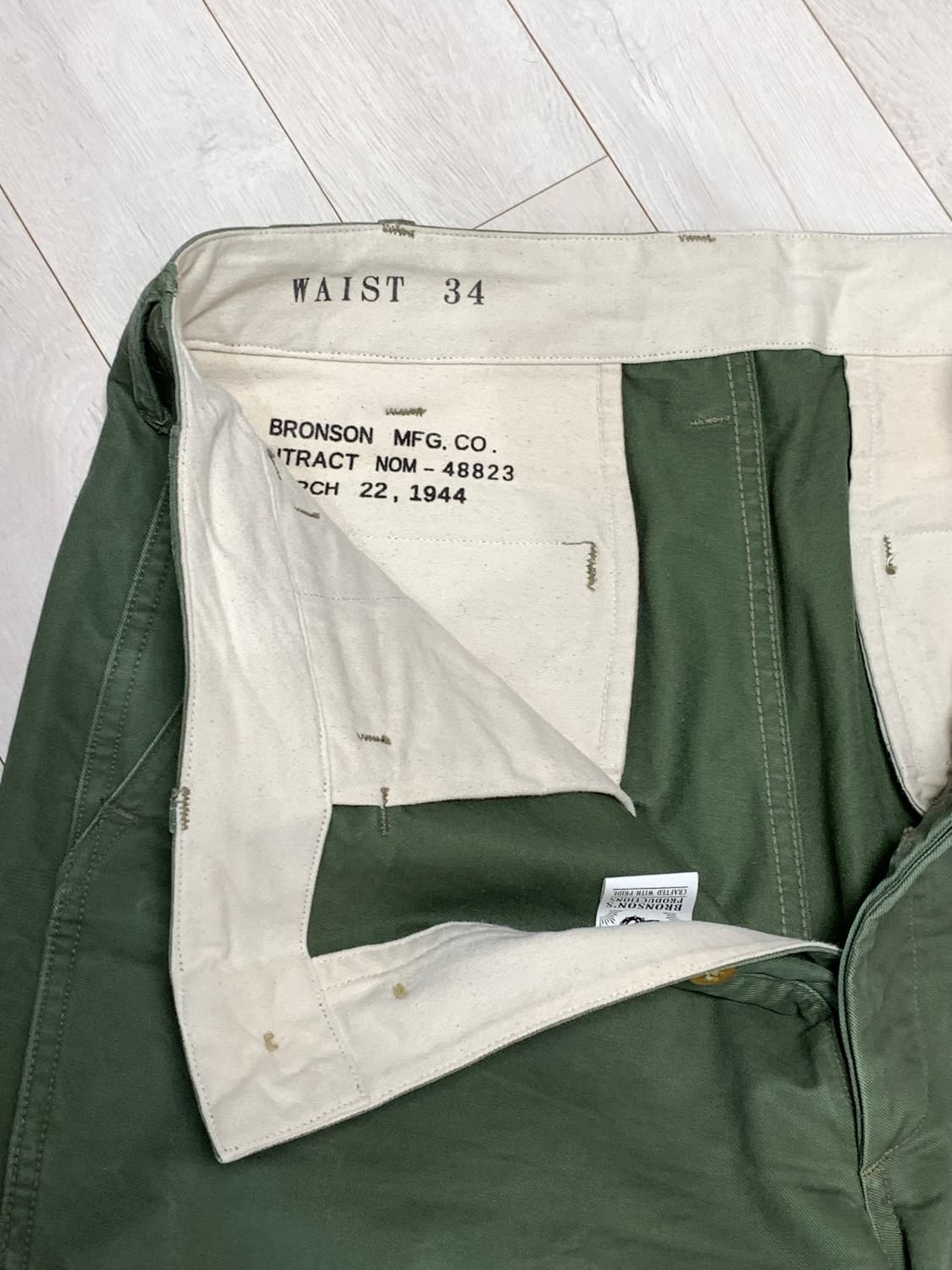 [34] 브론슨 USMC Officer Trousers 올리브 상품이미지2