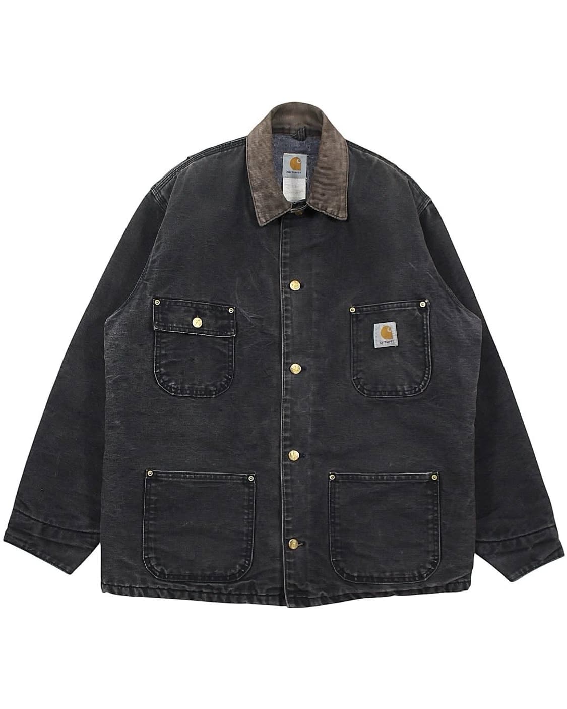 1990s USA 칼하트 C01 블랙 초어 코트 자켓 빈티지 미국제 상품이미지1