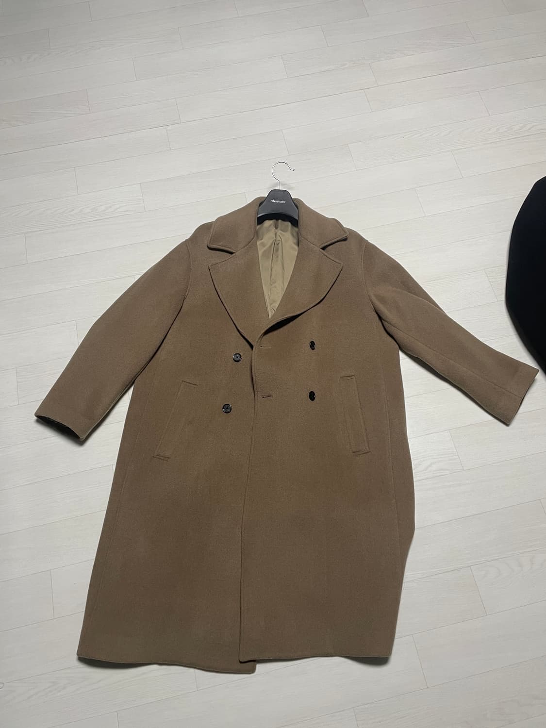 (S) 비바스튜디오 캐시미어 더블코트 라이트 브라운 상품이미지1