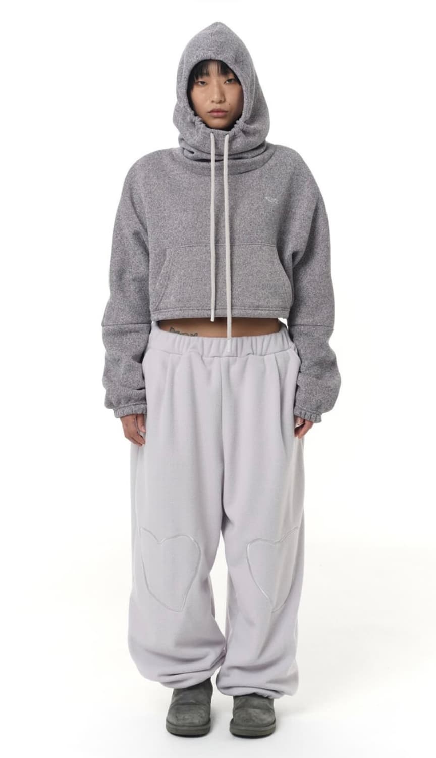 탠스댄스 하트 플리스 팬츠 라벤더 상품이미지2