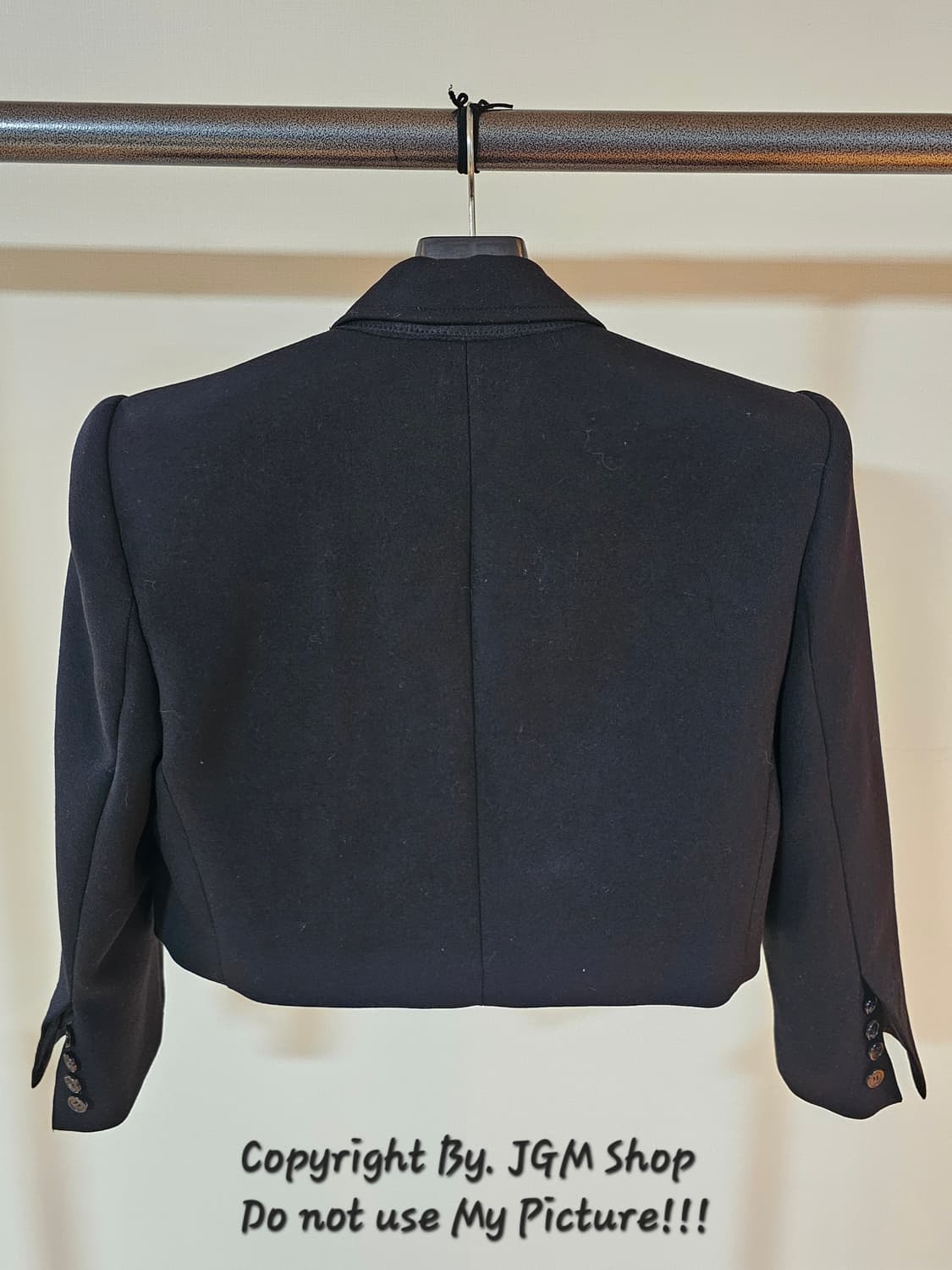 생로랑 크롭 블레이저 자켓 블랙  M 상품이미지2