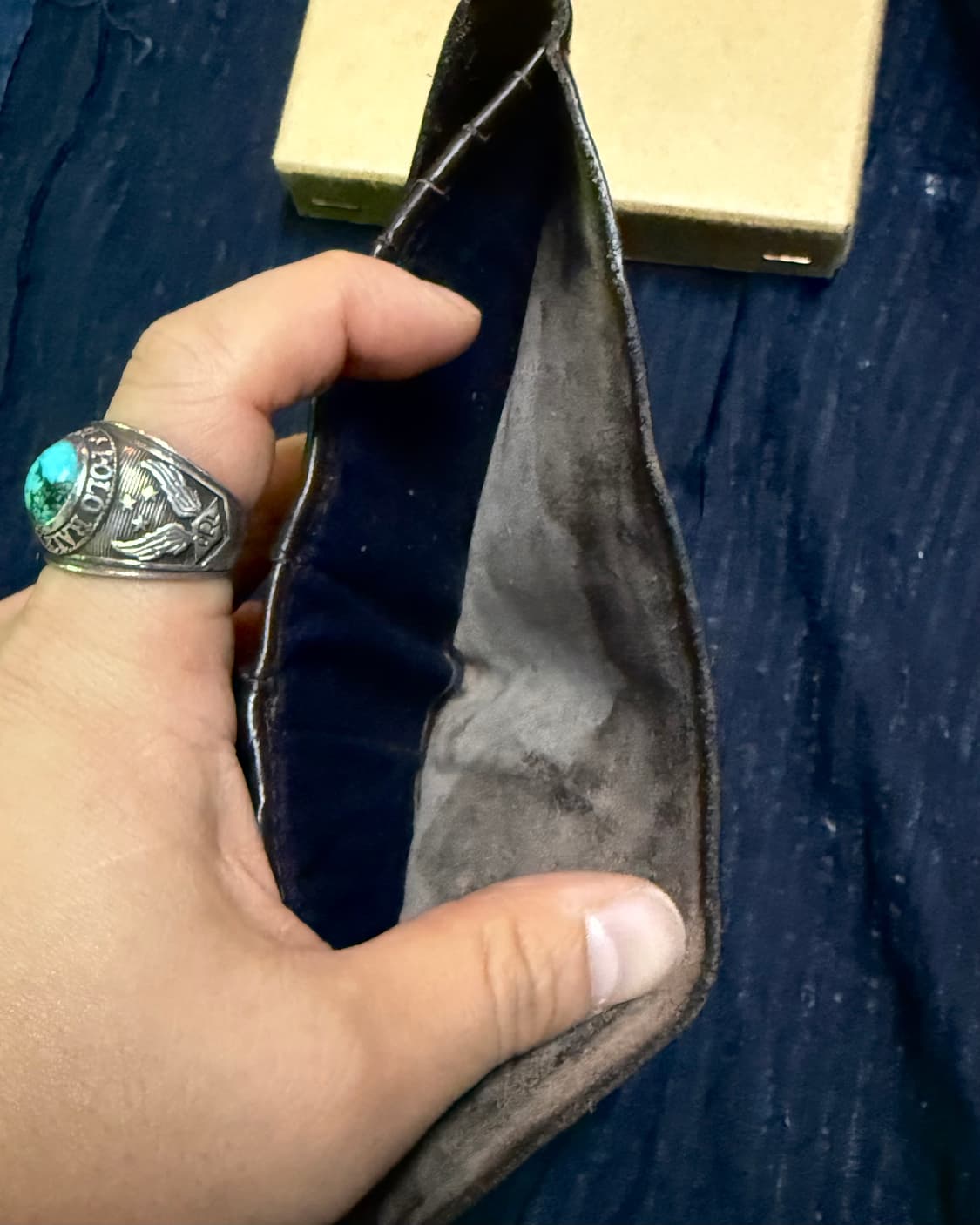 R.R.L 콘초 레더 월렛 다크 브라운 상품이미지6