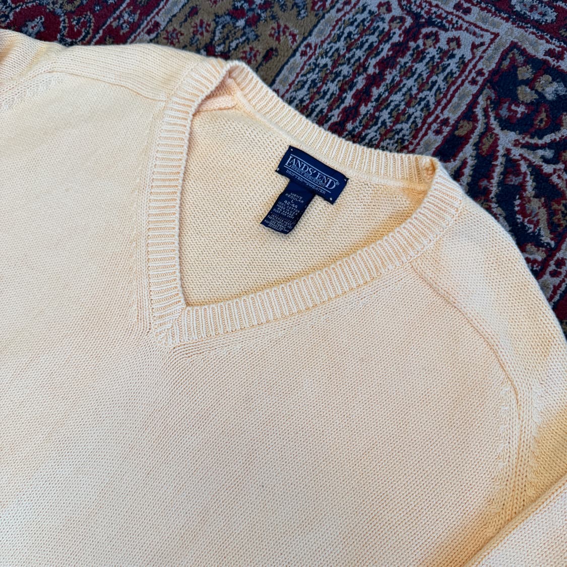 90s 랜즈엔드 브이넥 코튼 니트 [ 110 ] 상품이미지2