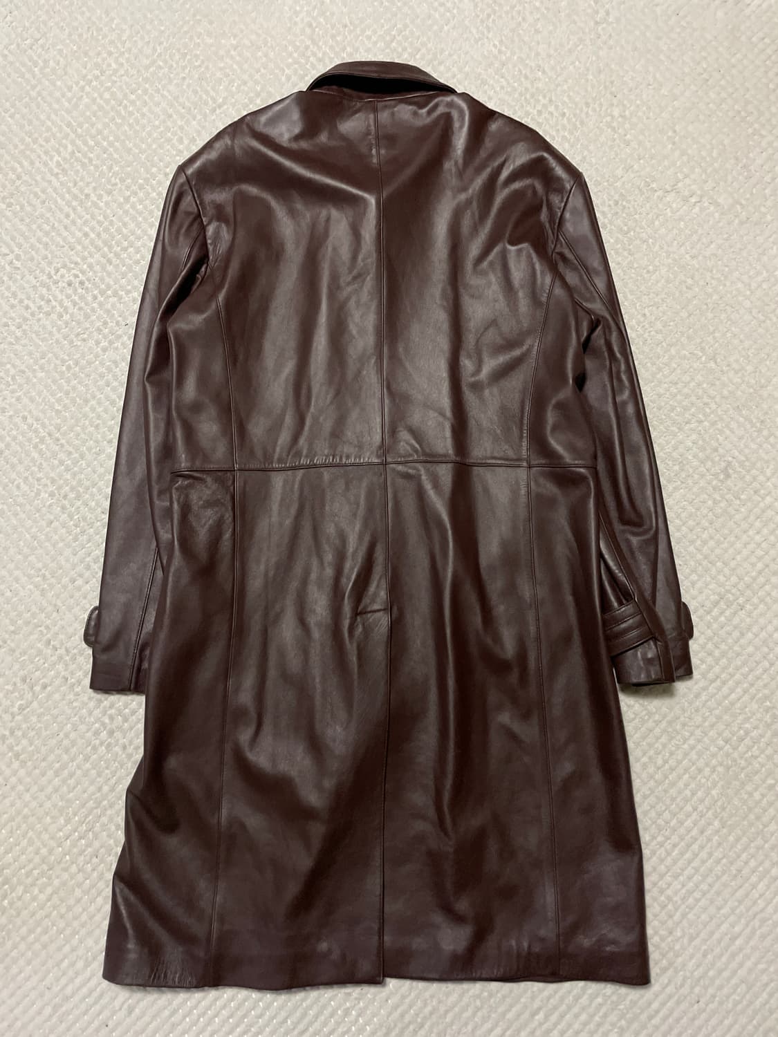 REPORTER 리포터 웨스턴 무드 램스킨 양가죽 레더 카 코트 브라운 상품이미지2