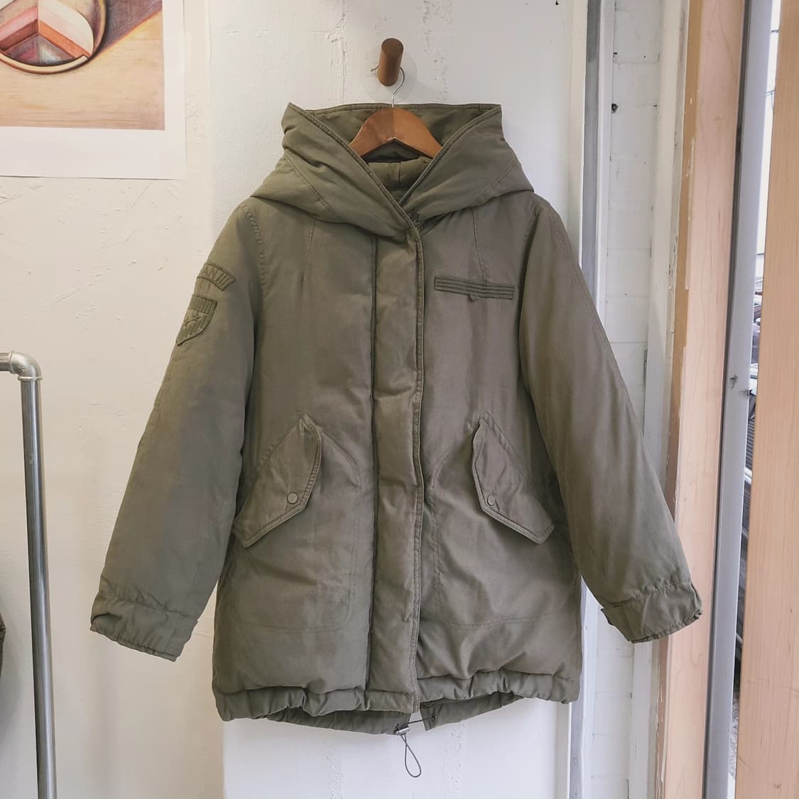 Vanake 여성 덕다운 야상 패딩점퍼 M 상품이미지1