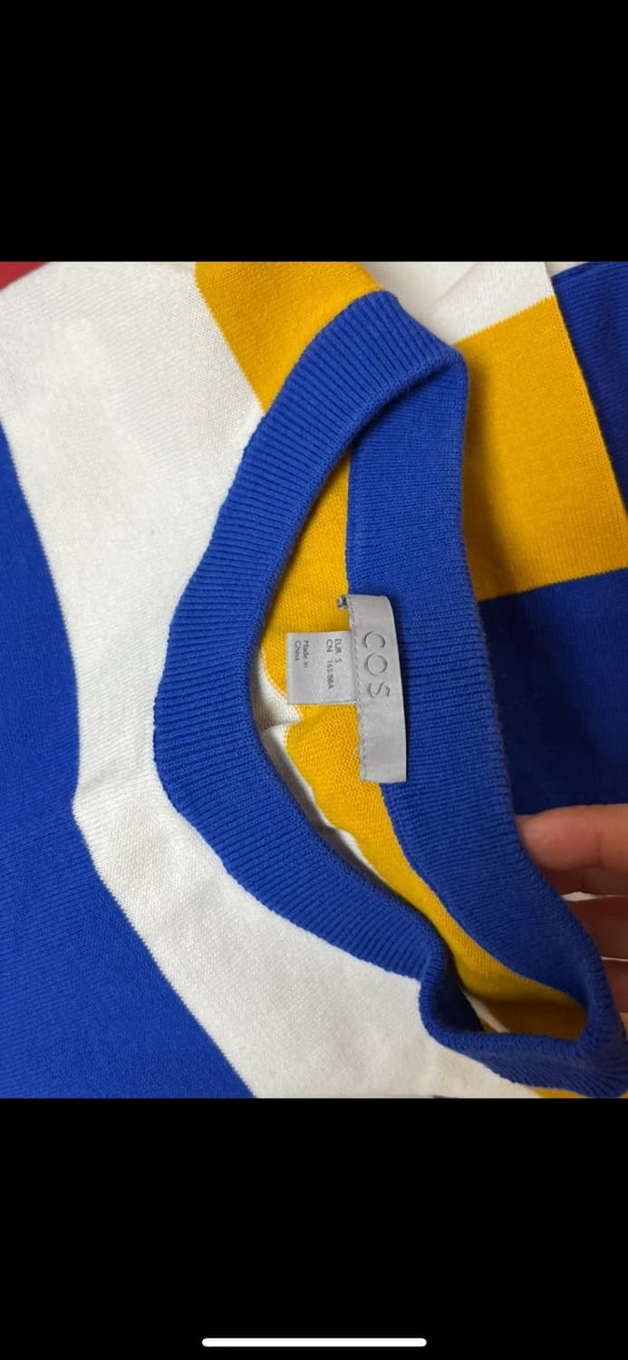 코스 무지개 배색 니트 상품이미지2