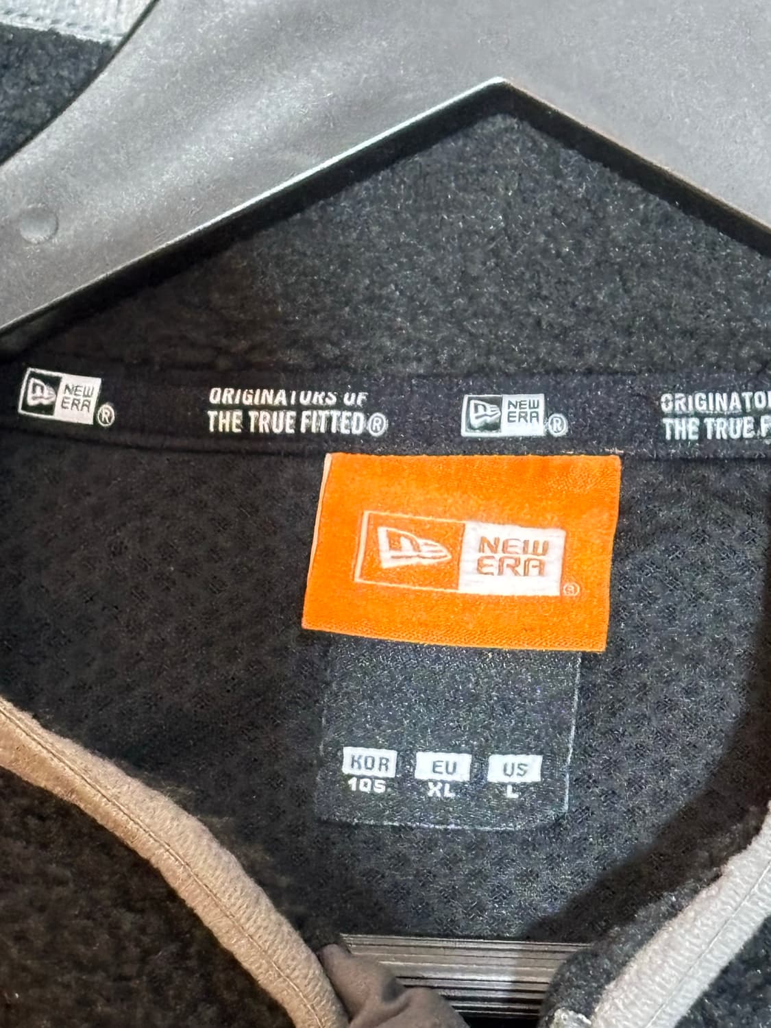 뉴에라 플리스 후리스 뽀글이 잠바 블랙 105사이즈 상품이미지5