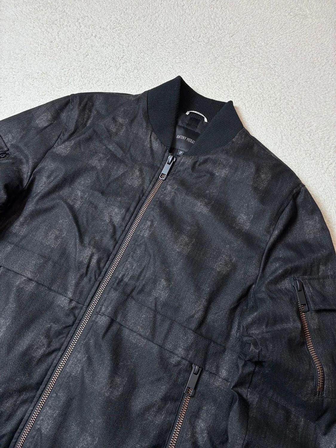 안토니모라토 피그먼트 체크 Ma-1 블루종 자켓 PN7636 상품이미지2