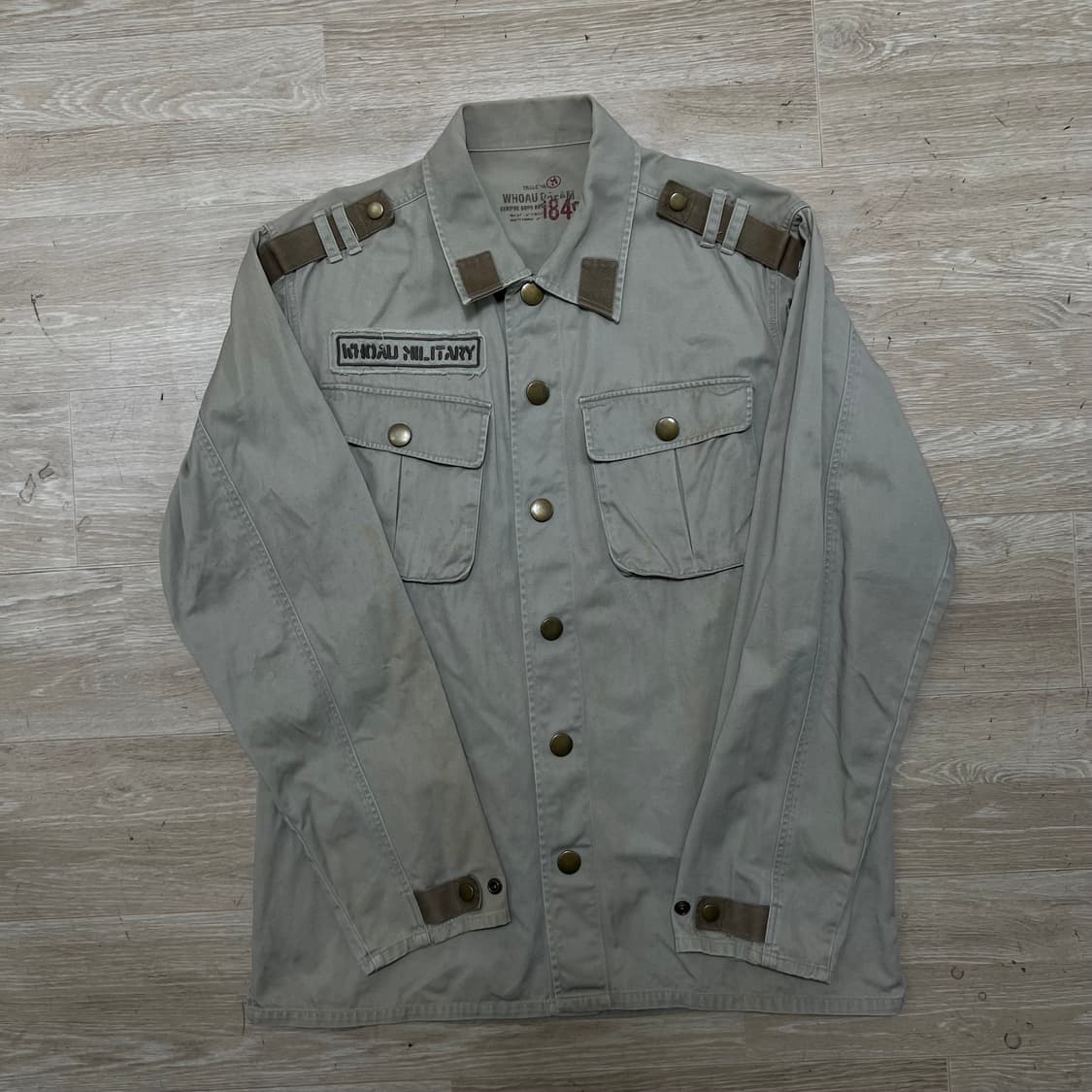 후아유 밀리터리 와펜 견장 야상 필드자켓 [라이트 카키] M/95 상품이미지1