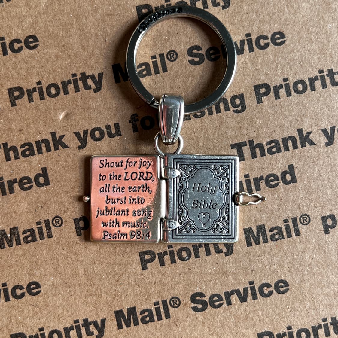 90s vtg Holy Bible Keyring 상품이미지3