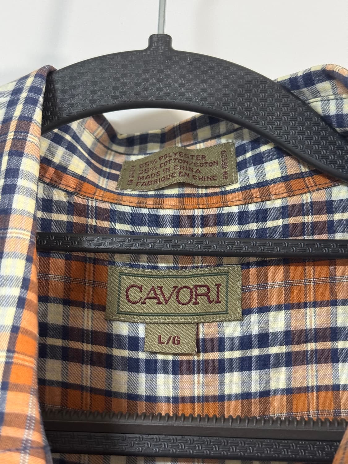 유럽브랜드 CAVORI 체크 반팔셔츠 L/G-XL 상품이미지3