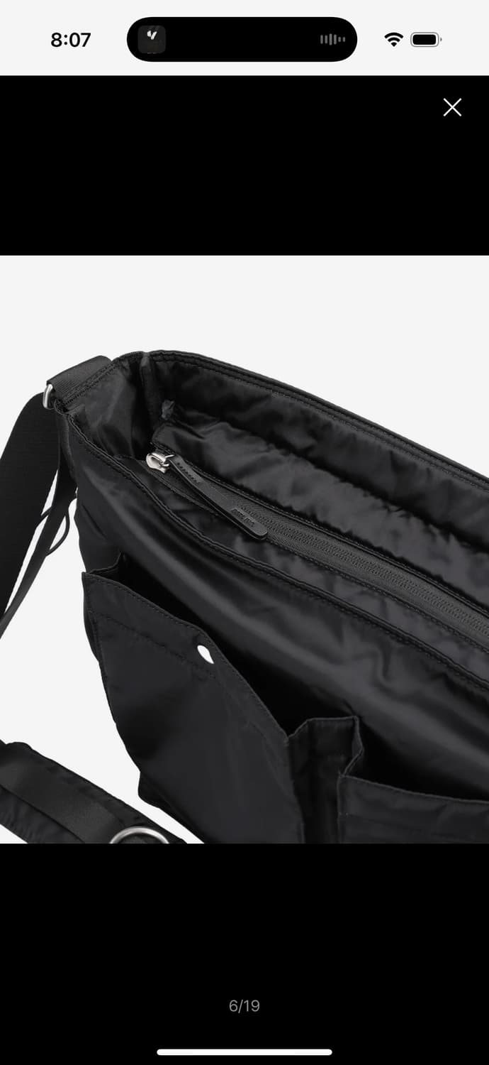 레이븐 오블리크 메신저 백/블랙 상품이미지6