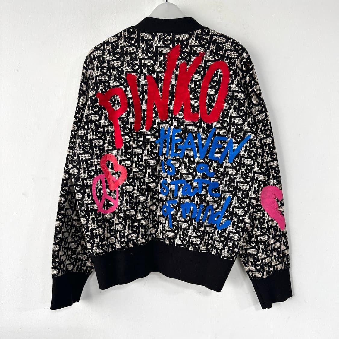핑코 PINKO 그래피티 로고 자카드 가디건 상품이미지7